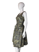 Load image into Gallery viewer, 1950&#39;s Patchwork Print Cotton Day Dress - Size M
