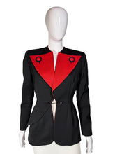 Load image into Gallery viewer, 1940&#39;s Red and Black Gabardine Suit Jacket - Size S
