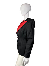 Load image into Gallery viewer, 1940&#39;s Red and Black Gabardine Suit Jacket - Size S
