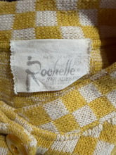 Load image into Gallery viewer, 1970&#39;s Yellow Checkered Poncho - One Size Fits Most
