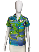Load image into Gallery viewer, 1970&#39;s Asian Novelty Print Blouse - Size XS/X
