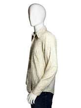 Load image into Gallery viewer, 1970's Men's Zodiac Print Button Up Dress Shirt- Size L
