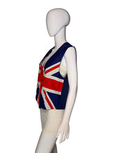 Load image into Gallery viewer, Mannequin wearing a Union Jack vest against a plain background

