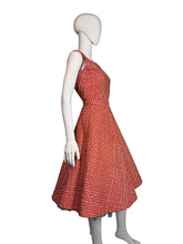 Load image into Gallery viewer, Mannequin wearing a red textured dress against a plain background
