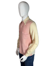 Load image into Gallery viewer, Mannequin wearing a pink and tan  two-tone shirt
