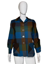 Load image into Gallery viewer, Plaid jacket on a mannequin against a plain background
