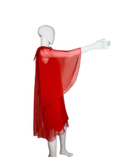 Load image into Gallery viewer, Red dress on a mannequin against a white wall
