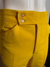 Load image into Gallery viewer, 1970's Three Piece Lounge Singer's Yellow Plaid Suit Size 42R
