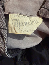 Load image into Gallery viewer, 1940’s Black Rayon Butterfly Lace Dress Size S
