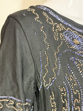 Load image into Gallery viewer, 1920's Black Beaded Evening Dress Size M
