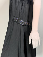 Load image into Gallery viewer, 1920's Black Beaded Evening Dress Size M
