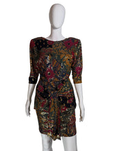 Load image into Gallery viewer, Mannequin wearing a patterned dress against a plain background.
