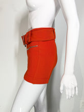 Load image into Gallery viewer, 1990's Mod Orange GoGo Shorts Size 26"
