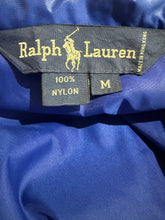 Load image into Gallery viewer, Ralph Lauren label on a blue fabric background
