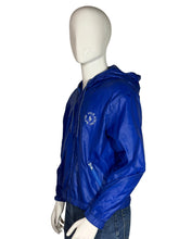 Load image into Gallery viewer, Blue jacket on a mannequin with jeans against a plain background
