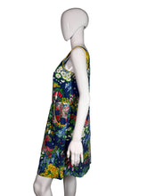 Load image into Gallery viewer, Mannequin wearing a colorful floral dress on a plain background
