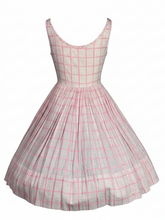Load image into Gallery viewer, Pink plaid dress with a crinoline added for volume on a white background
