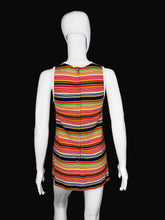 Load image into Gallery viewer, Colorful striped dress on a mannequin 

