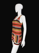 Load image into Gallery viewer, Colorful striped dress on a mannequin 
