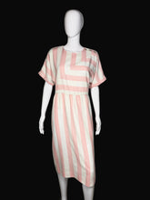 Load image into Gallery viewer, Pink and white striped dress on a mannequin
