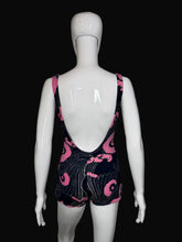 Load image into Gallery viewer, Navy blue and pink bathing suit on a mannequin
