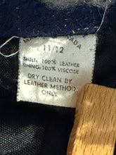 Load image into Gallery viewer, 1970's Blue Leather Penny Lane Coat Size S/M
