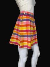 Load image into Gallery viewer, 1970's Seersucker Plaid Mini Skirt - Size S
