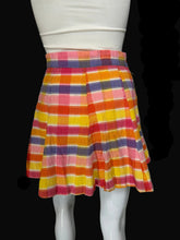 Load image into Gallery viewer, 1970's Seersucker Plaid Mini Skirt - Size S
