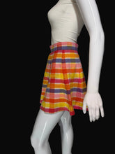 Load image into Gallery viewer, 1970's Seersucker Plaid Mini Skirt - Size S
