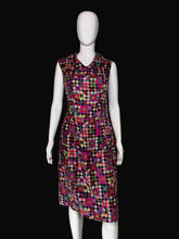 Load image into Gallery viewer, 1960's French Silk Twill Checkered Day Dress - Size M
