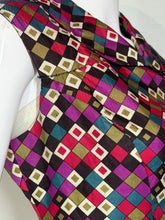 Load image into Gallery viewer, 1960's French Silk Twill Checkered Day Dress - Size M
