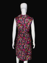 Load image into Gallery viewer, 1960's French Silk Twill Checkered Day Dress - Size M
