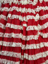 Load image into Gallery viewer, 1950's Red and White Tulle and Lace Party Dress Size XS
