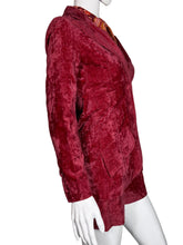 Load image into Gallery viewer, 1960's Mod Crushed Velvet Romper and Jacket Set - Size S
