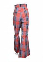 Load image into Gallery viewer, Plaid Bell bottom pants on a mannequin against a white background
