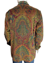 Load image into Gallery viewer, 1990's Ralph Lauren Paisley Velour Smoking Jacket - Size L
