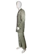 Load image into Gallery viewer, A two-piece men's suit in a windowpane plaid pattern
