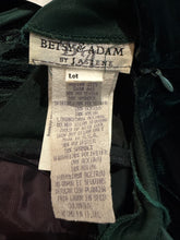Load image into Gallery viewer, 1990's Midnight Green Sequin and Velvet Prom Gown - Size XS
