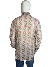 Load image into Gallery viewer, Patterned shirt on a mannequin against a white background 
