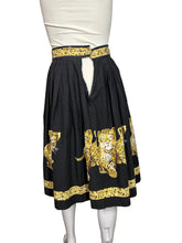 Load image into Gallery viewer, 1950's Novelty Print Leopard Cub Full Sweep Skirt Size XS
