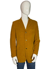 Load image into Gallery viewer, Mustard yellow blazer on a mannequin with a plain background
