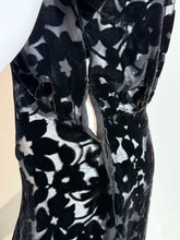 Load image into Gallery viewer, 1930's Black Bias Cut Burnout Velvet Gown - Size M
