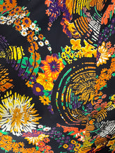 Load image into Gallery viewer, 1970s Floral Polyester Maxi Dress – Empire Waist – Size L
