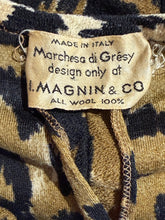 Load image into Gallery viewer, Close-up of a label reading 'Made in Italy Marchesa di Grèsy design only at I.Magnin &amp; Co.
