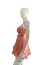 Load image into Gallery viewer, 1960&#39;s Pink Chiffon and Lace Babydoll Nightie Size M/L
