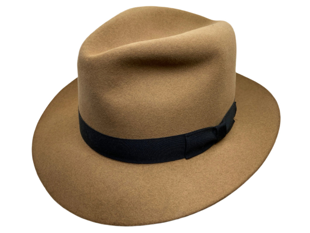 1950's Country Gentleman Beige Fur Felt Fedora Size 7 1/4