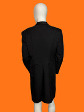 Load image into Gallery viewer, A tailored tuxedo jacket displayed on a white mannequin.
