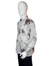 Load image into Gallery viewer, 1970&#39;s Floral and Geometric Disco Shirt Size L/XL
