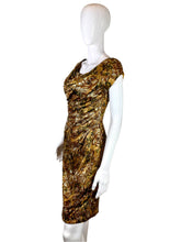 Load image into Gallery viewer, 1950&#39;s Gold Lame&#39; Cocktail Wiggle Dress Size S
