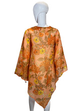 Load image into Gallery viewer, 1970&#39;s Sheer Orange Floral Mini  Dress Size S/M
